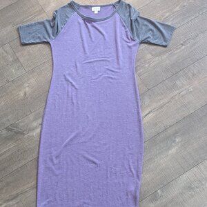LulaRoe Baseball sleeved t-dress